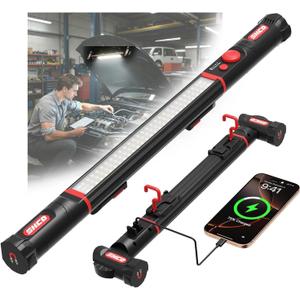 YouTeMei Under Hood Work Light Bar, Ultra Long Size Magnetic Work Light with 5200mAh Backup Charger, 3220LM, Hands-Free Garage Light for Mechanics, Emergency, Vehicle Inspection