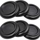 Piano Caster Cups Grand Piano Caster Cups Piano Leg Hardwood Cups Pads for Grand Piano (Wood Black, Set of 6)