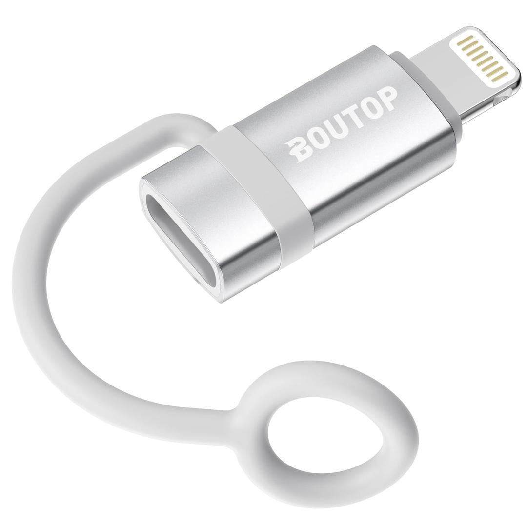[MFi Certified] USB C to Lightning Adapter, Type C to Lightning Adapter Support 36W PD Fast Charging Compatible with iPhone iPad Silver