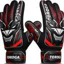 Goalkeeper Gloves for Kids & Youth  Soccer Goalie Gloves, Strong Latex Grip, Double Wrist Support & Breathable Mesh  Boys Football Gloves (7, Red)