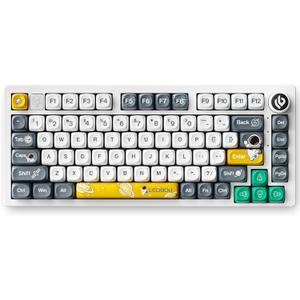 Hi75 Gaming Keyboard, 75% Aluminum Mechanical Keyboard Hot Swappable, Creamy Keyboards Wired with Knob Programmable Keys, Custom Keyborad RGB Backlit for PC Gamer - Astronaut, Nimbus Switch