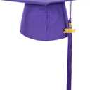 Matte Kindergarten Preschool Graduation Gown and Cap Set with Year Tassel for Kids (Purple)