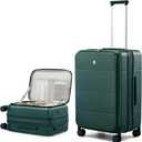 Hanke Hardside Expandable Checked Luggage, 24 Inch Top Opening Trunk Luggages with Spinner Wheels, All-PC Hard Shell Suitcase, Lightweight TSA Checked-Medium(Blackish Green, 83L)