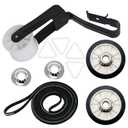 Newest Upgraded 4392065 Dryer Maintenance Repair Kit by Beaquicy - Fit for Whirlpool Ken-More Crosley Admiral Amana Dryer - Package Includes 349241t Drum Roller 341241 Belt and 691366 Idler Pulley