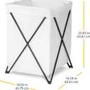 Whitmor Folding Laundry Hamper, 18.03"L x 16.54"W x 25.83"H