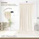 10x10 FT Wrinkle Free Ivory Backdrop Curtains for Wedding Parties, Soft Polyester Photo Backdrop Curtains with 4 Inch Rod Pockets for Birthday Party Photography, 2 Panels 5x10 FT