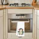 Merry Christmas Sloth Kitchen Dish Towels, Sloth Gifts for Women Men, Winter Holiday Winter Bradypod Xmas Hand Tea Towels for Kitchen Bathroom Decor, 16x24 Inch