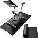 Exercise Bike Mat 70" x 30", 0.2"/0.25" Thick, Compatible with Peloton Bike, 70"x30"x0.25"