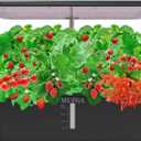 Hydroponics Growing System Herb Garden - MUFGA 18 Pods Indoor Gardening System with LED Grow Light, Plants Germination Kit(No Seeds) with Pump System, Adjustable Height Up to 17.7" for Home, Black