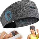 Headband Headphones Bluetooth Headband for Side Sleeper, 14 Hour Playtime, Wireless Headband with HD Stereo Speakers for Workout,Running,Yoga, Ideal Gifts for Men, Women, Teens, Grey