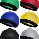 6 Pieces Kids Satin Wave Caps Unisex Baby Beanie 360 Wide Strap Skull Caps