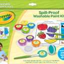 Crayola Spill Proof Paint Set (8ct), Washable Toddler Paint Kit, With Brushes, Pots, Activity Pages, Arts & Crafts Kit, Gift for Toddlers, Ages 3+