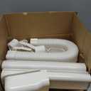 MOOITEK 4" 10Ft Mini Split PVC Line Set Cover Kit Decorative PVC Line Set Cover Kit for Central AC & Heat Pumps Systems Tubing Cover(10Ft,White)