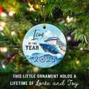 Cruise Ship Christmas Ornament 2025 - Travel Christmas Ornaments, Gifts for Cruise Lovers, Travelers, Women, Men, Ceramic Vacation Ornaments for Family, Friends - Nautical Adventure Decor