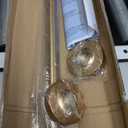 One-Piece Tension Curtain Rod 54-90 inch Brushed Gold Shower Curtain