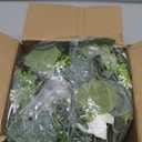 2 Pack Artificial Spring Eucalyptus Flower Garland with White Roses, 13Ft Fake Flower Greenery Floral Green Garland Vines for Wedding Arch Table Runner Backdrop Mantle Home Decorations (White)