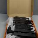 Gmtsl Bamboo Fruit Basket for Kitchen – 3 Tier Fruit Bowl For Kitchen Counter, Large Fruit Holder With 2 Banana Hangers, Idea For Fruit and Vegetable Storage, Bread Basket, Snack Organizer(BLACK)