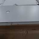 Makeup Vanity Desk with Smart LED Mirror & Charging Station, 35.4" White Vanity Table Set with Cushioned Stool, 4 Drawers & Hairdryer Rack, Modern Bedroom Dressing Table-White