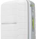 Samsonite Freeform Medium Luggage with Dual 360° Spinner Wheels - Checked Suitcase - TSA Lock, Airline-Approved - Lightweight Durable Polypropylene Expandable Hardshell - White/Grey