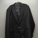 WANGYUE Mens Black Gold Button Blazer, Size XXL