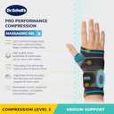 Dr. Scholl's Wrist Brace with Massaging Gel & Breathable Fabric, Shock-Absorbing Wrist Wraps, Built-in Gel Padding & Support (Size L/XL)