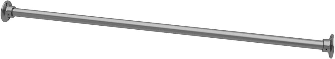 Naiture 60" Heavy-Duty Straight Shower Curtain Rod, Rustproof Stainless Steel Shower Rod with Mounting Flanges, Permanent Wall Mount, Used for Bathroom, Windows, Closet, Brushed Nickel Finish