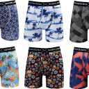 Warriors & Scholars | Mens Boxer Briefs | Boxer Briefs for Men Pack of 6 | Mens Boxer Briefs Underwear | Boys Boxer Briefs (Medium)