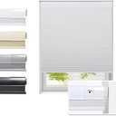 Tonature No Drill Cellular Shades for Indoor Windows, Thermal Insulating & Noise Reducing Honeycomb Blinds, Free Stop Cordless Blackout Shades, White, 30" W x 64" H