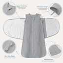 ZIGJOY Sleep Sack Swaddle 1.0 TOG Baby Wearable Blanket 100% Cotton Baby Swaddle Blanket for Newborns 6-12 Months for Boy Girl, Grey