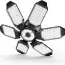 LED Garage Light - 160W LED Garage Ceiling Lights 16000LM Super Bright Garage Lighting with 6 Deformable Panels E26/E27 Screw in Led Shop Lights for Basement Workshop Warehouse Attic