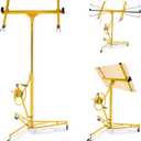 16Ft Drywall Lift, Heavy-Duty 150 LBS Capacity Drywall Sheetrock Hoist with Wheels, 360 Adjustable Drywall Lift Jack, Sheet Ceiling Lift for Home Improvement(Yellow)