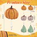 6PCS Vintage Thanksgiving Pumpkin Wall Hooks Gift Fall Rustic Wooden Wall Mounted Key Hanger Holder Autumn Harvest Rustproof Towel Hooks for Bathroom Entryway Farmhouse Thanksgiving Decorations