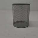 YBM HOME Office Round Desk Steel Mesh Pencil Cup Pen Holder Silver, 2374 (Medium)