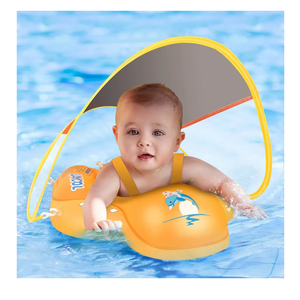 LAYCOL Baby Swimming Float with UPF50+ Sun Canopy Baby Floats for Pool No Flip Overbaby Pool for Baby Age of 3-36 Months