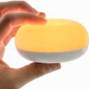 Baby Night Light, 0 Blue-Light Nursery Egg Light for Breastfeeding, Flip Design, Soft BPA Free, 3 Colors & Dimming, Rechargeable Portable Touch Nightlight for Kids Toddler