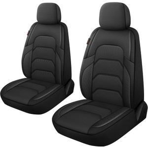 CAROMOP 3D Air Mesh Car Seat Covers 2 Front Seats,Breathable and Durable Seat Covers for Cars,Universal Fit for SUV,Vans,sedans, Trucks, Automotive Interior Covers(Black)