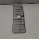 ZJWZLG Faucet Mat for Kitchen Sink, 14"X5.5" Silicone Sink Splash Guard with Soap Holder, Snap-On Design & 7°slope Fast Drain, Folding Sink Faucet Mat for Universal Kitchen Bathroom Sink（Grey）