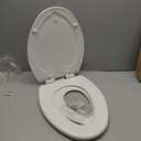 Mayfair NextStep2 Slow-Close Toilet Seat with Built-In Toddler Potty Training Seat, Removable, White, Elongated