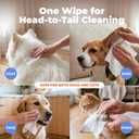 Best Pet Supplies 8" x 9" Large Unscented Dog Wipes - Cleaning and Deodorizing for Paws and Coat - Gentle Formula with Aloe Vera Vitamin E for Puppies and Cats - 400 Count