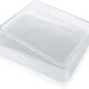 QTLCOHD 20 Pcs Clear Plastic Art Trays, 8.27 x 11 x 1.2 Inch Activity Crafts Organizer Tray, Serving Tray for Home, School, Kids, DIY Projects, Painting and Beads