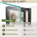 12x12 Shadow Box Frame with Real Glass, Double Door Display Case