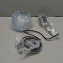 MILUCES Kitchen Pendant Lighting Over Sink 1-Light Hanging Lights for Kitchen Blue Glass Pendant Lights with Striped Swirl Glass Shade, Suit for Dining Room Bar Hallway