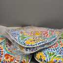 Set of 4 Outdoor Chair Cushions with Ties,Water Repellent Patio Chair Pads 17"x 16" for Outdoor Furniture,Round Corner Seat Cushions for Garden Yard Kitchen Paisley Multi