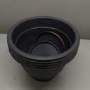 4 Pack 12 Inch Large Plant Pots, Plastic Flower Pot for Indoor & Outdoor with Drainage Holes & Saucer, Plaid Pattern Planters Garden Pots for Herbs Bronze (Copper)