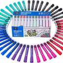 Arts Pal Dry Erase Markers, 48 Count 6 Vibrant Colors, Chisel Tip, Low Odor, Easy Erase, Whiteboard Markers for Classroom, Office, Home, Teachers, Kids, Creative Projects, Back to School Supplies