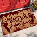 Halloween Door Mat Enter If You Dare Doormat for Front Door 30x18''
