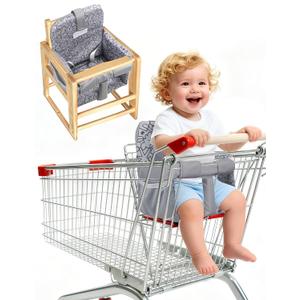 Shopping Cart Cover for Baby Girl and Boy, High Chair Cover for Restaurant, Padded Grocery Cart Seat Cover & Swing Insert for Infant & Toddler, Durable Machine Washable (Dark Grey)