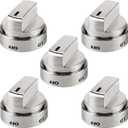 5PCSStainless Steel Stove Knob WB03X24818 Compatible for GE Stove Knobs Replacements/General Electric Stove Parts