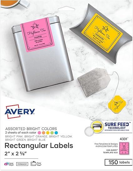 Avery  Rectangular Labels 2"x2 5/8