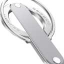 2nd Gen for Magsafe Phone Grip for iPhone - Strong Dual-Sided Magnetic Phone Ring Holder - Detachable, Comfortable Finger Loop Stand for iPhone 17 Pro Max 16 15/14/13/12 Series (Silver)